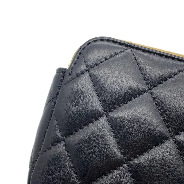 Chanel Matelasse ChainShoulder Bag Black/BeigeAP4743 Lambskin suede in Black Lambskin from GALLERY RARE, photo 13 of 20