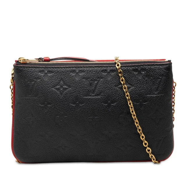 Blue Louis Vuitton Monogram Empreinte Double Zip Pochette Crossbody Bag in Blue from Designer Revival, photo 1 of 1