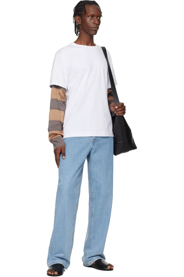Dries Van Noten Blue Loose Fit Jeans, photo 4 of 4 from SSENSE