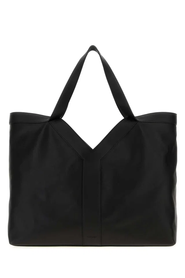Saint Laurent Calf Leather Shoulder Bag — Black Exterior: Lining: Suede in Black Calfskin from HEWI
