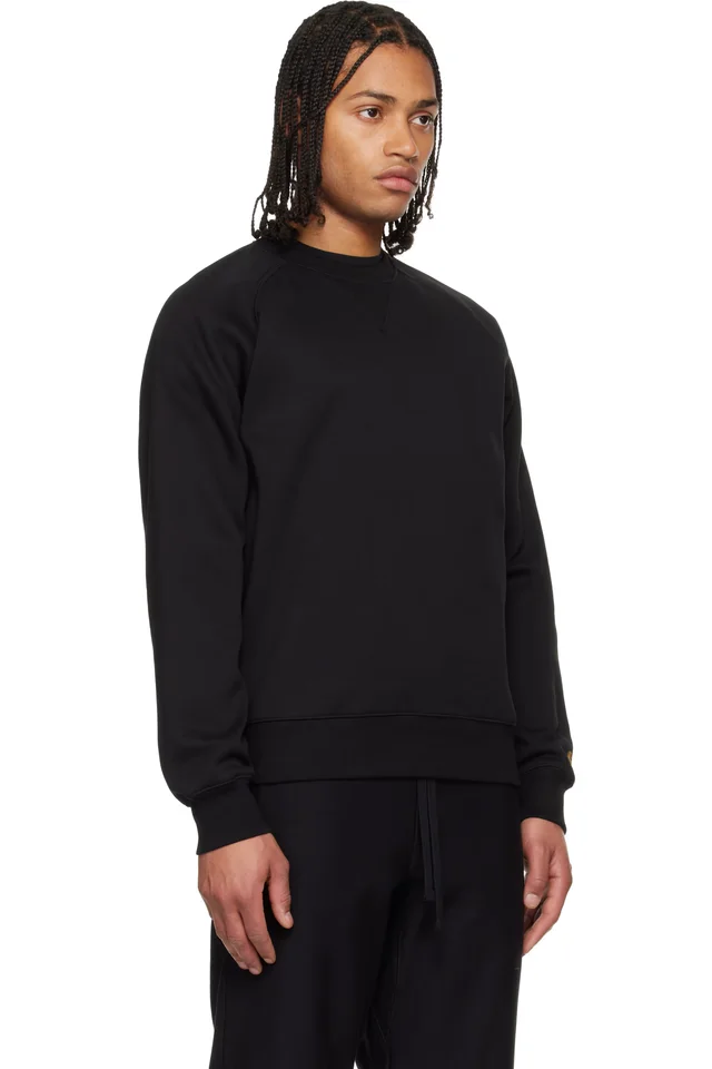 Carhartt Work In Progress Black Chase Sweatshirt, photo 2 of 4 from SSENSE