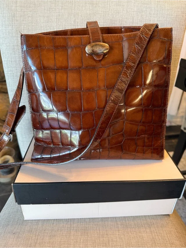 Gorgeous Vintage Furla Bag in brown|red from Poshmark
