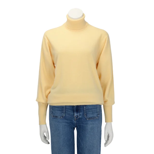 Gucci Turtle Neck Sweater S in Pastel Yellow Cashmere from Blue Spinach