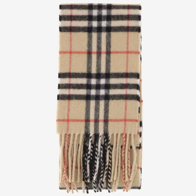 Burberry Cashmere Check Scarf — Multicolor Scarfs in Multicolor Cashmere from HEWI