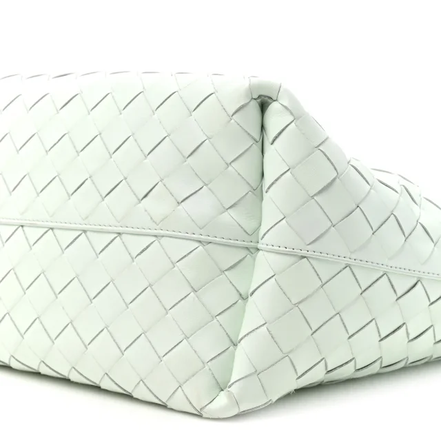 Bottega Veneta Intrecciato Small Tote Bag Glacier in Calfskin from FASHIONPHILE, photo 9 of 11