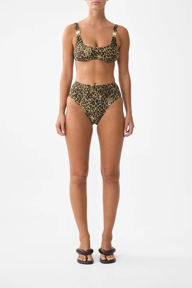 Camilla eBoutique CRINKLE STRETCH CROP BIKINI TOP WITH STRAP TRIMS FELINE FOLKLORE from CAMILLA, photo 1 of 1