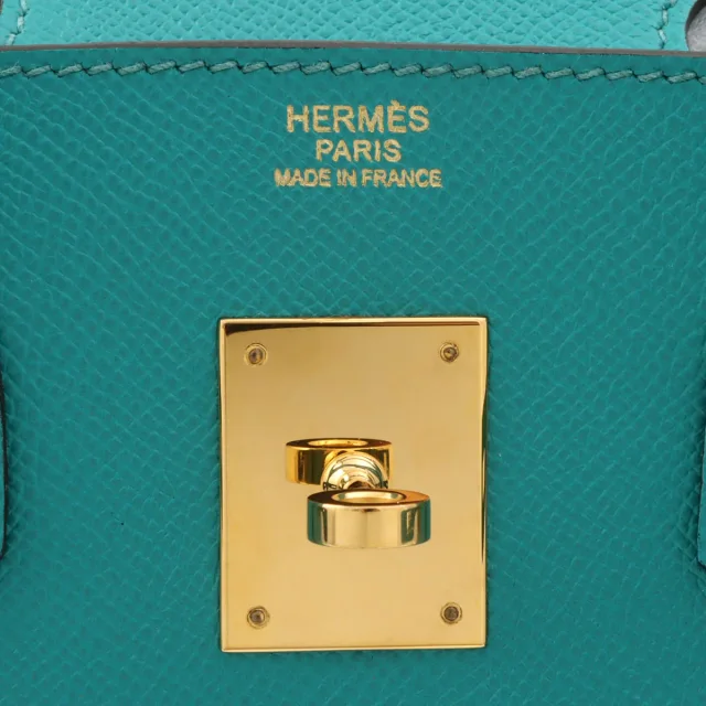Hermès 2017 Birkin 30 Bleu Paon in Blue Epsom leather from VINTAGE QOO TOKYO, photo 6 of 11