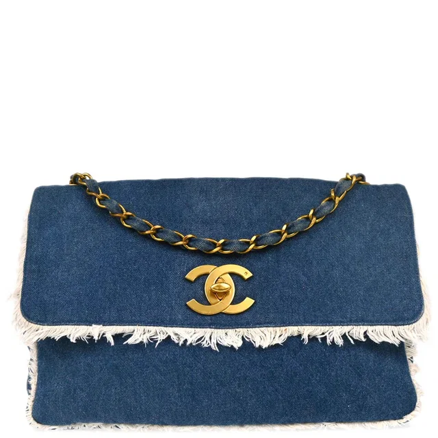 Chanel 1991-1994 Blue Denim Shoulder Bag in Blue Denim from AMORE Vintage Tokyo