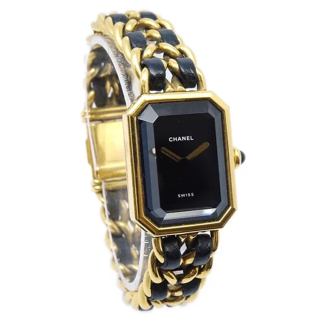 Chanel Premiere Watch Gold #M in Gold Leather from AMORE Vintage Tokyo