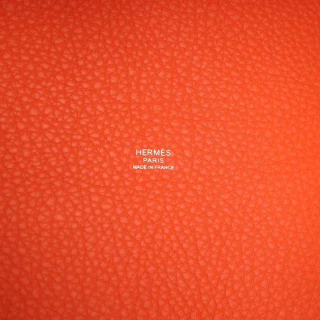 Hermès Picotin Lock 22 Tangerine Clemence Palladium Hardware in Clemence leather from Madison Avenue Couture, photo 8 of 8