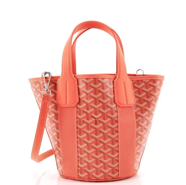 Goyard Belharra Tote Coated Canvas PM in pink Coated canvas from Rebag