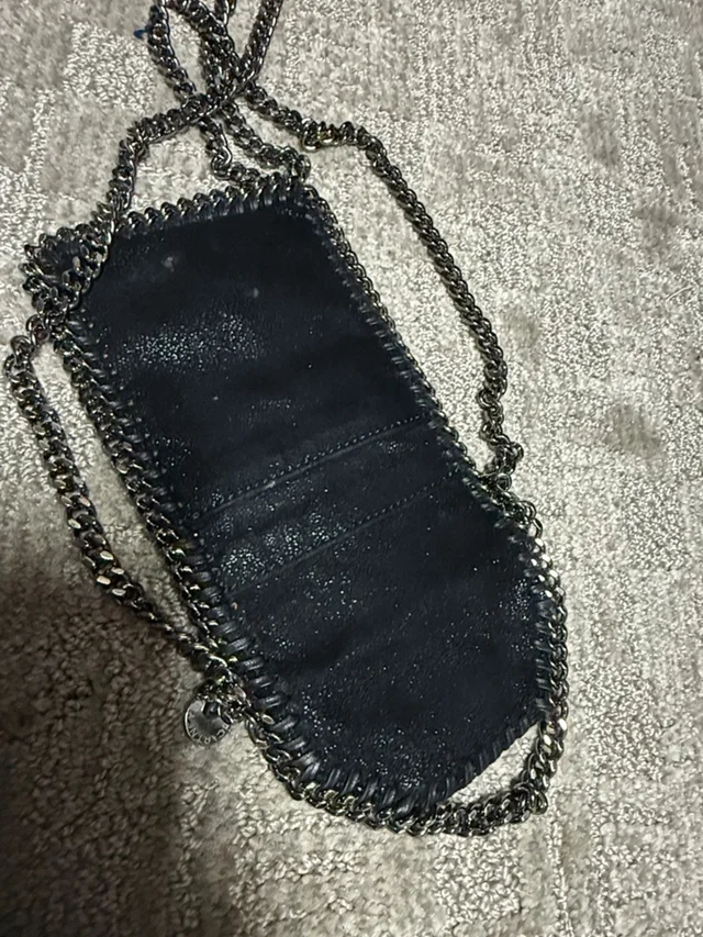 Stella McCartney Black Chain Crossbody Bag in black|gray Leather from Poshmark, photo 7 of 8