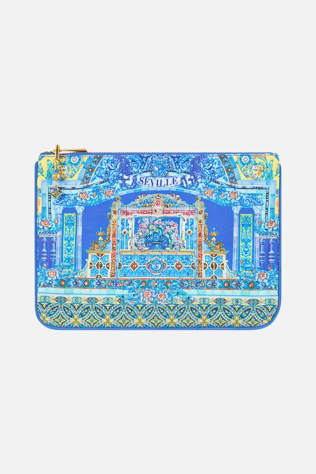 Camilla eBoutique SMALL CANVAS CLUTCH BENEATH THE ANDALUSIAN SUN from CAMILLA, photo 1 of 1