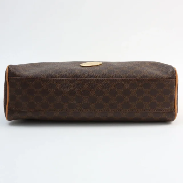 Celine Macadam Pattern Logo Plate Shoulder Bag Brown in Brown from VINTAGE QOO TOKYO, photo 9 of 14
