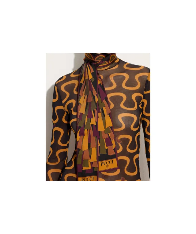 Emilio Pucci Mixed Print Silk Bandeau, photo 4 of 4 from SENSER