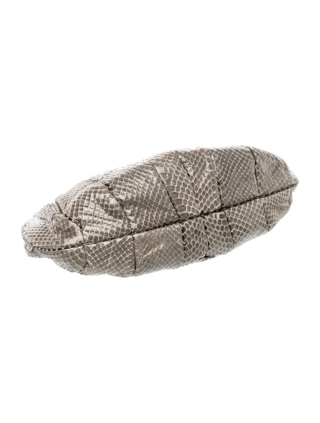 Judith Leiber Snakeskin Evening Bag in gray from The RealReal, photo 5 of 6