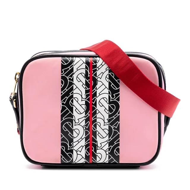 Pink Burberry TB Monogram Nylon Stripe Kids Camera Bag in Pink Nylon from Designer Revival, photo 1 of 1
