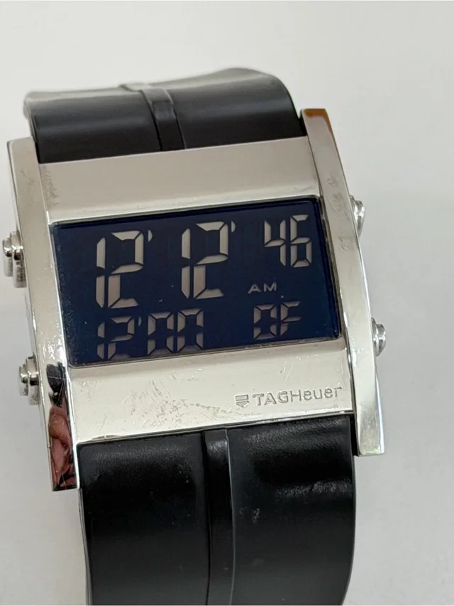 TAG Heuer Microtimer Steele Rubber Quartz Mens Watch Polished in silver|black|gray from Poshmark