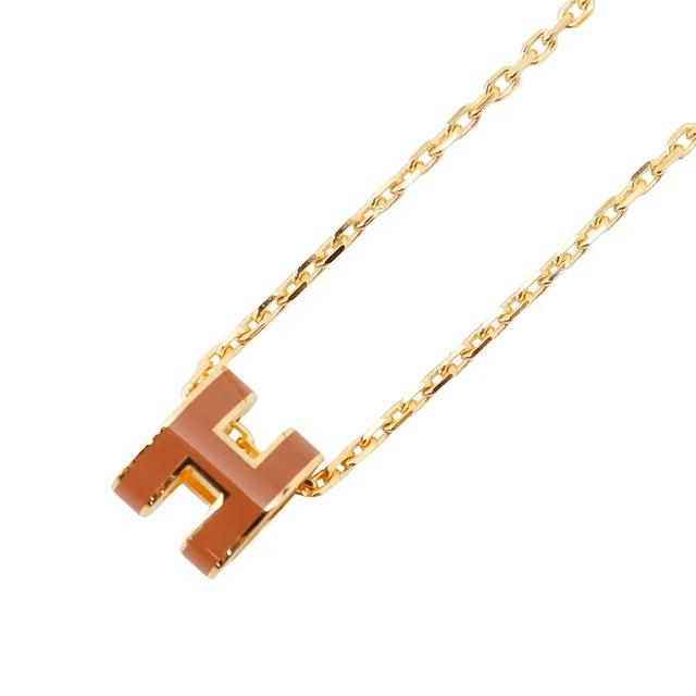 Hermès Pop Ash Necklace Size Mini New Gold Lacquer Gold Plated in Gold from GALLERY RARE