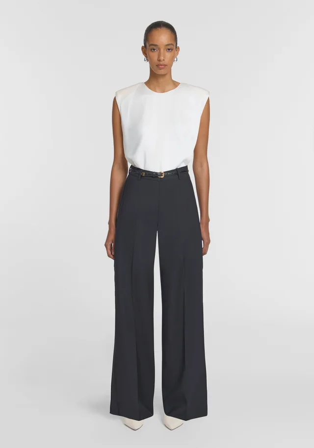 VIKTORIA & WOODS Wallace Wool Trouser in Black from Viktoria & Woods, photo 1 of 1