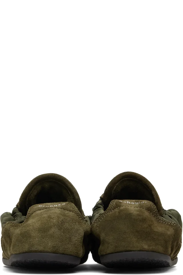 Proenza Schouler Khaki Nylon & Calfsuede Soft Track Sneakers, photo 2 of 5 from SSENSE