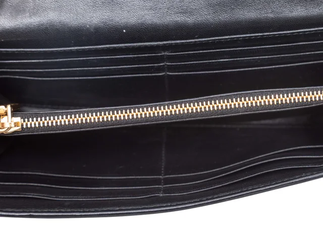 Miu Miu Navy Miu Quilted Leather Continental Wallet in Navy Leather from Designer Revival, photo 2 of 2