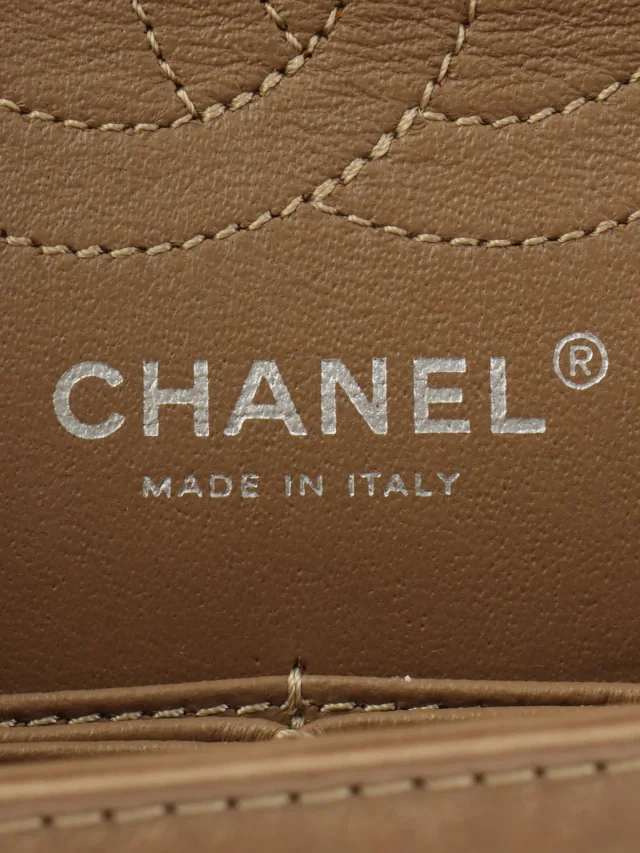 Chanel 2012 Vintage 2.55 Classic Flap Chain Bag Bronze in Leather from VINTAGE QOO TOKYO, photo 6 of 12