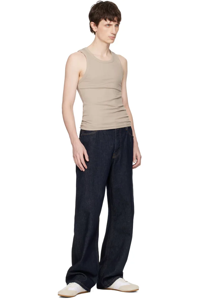 Seventh Taupe Base Rib Tank Top, photo 4 of 4 from SSENSE