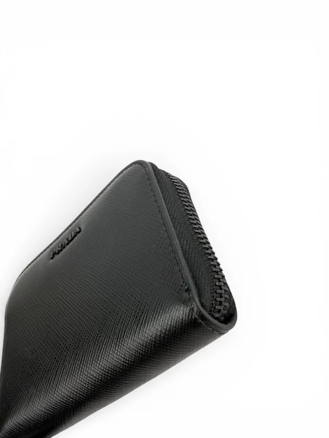 Prada Zip Coin Purse in Black Saffiano leather from Season 2 Consign, photo 3 of 5