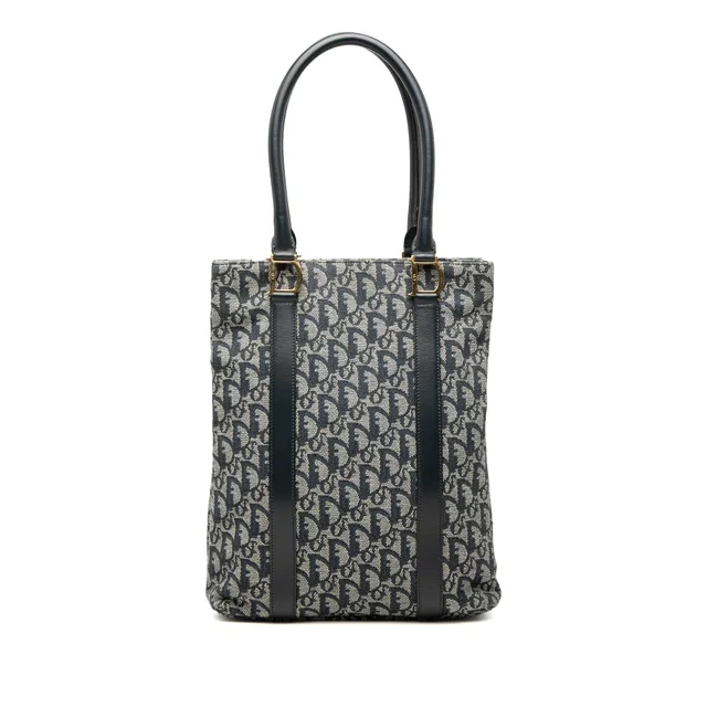 Blue Dior Diorissimo Trotter Canvas Tote in Blue Canvas from Designer Revival