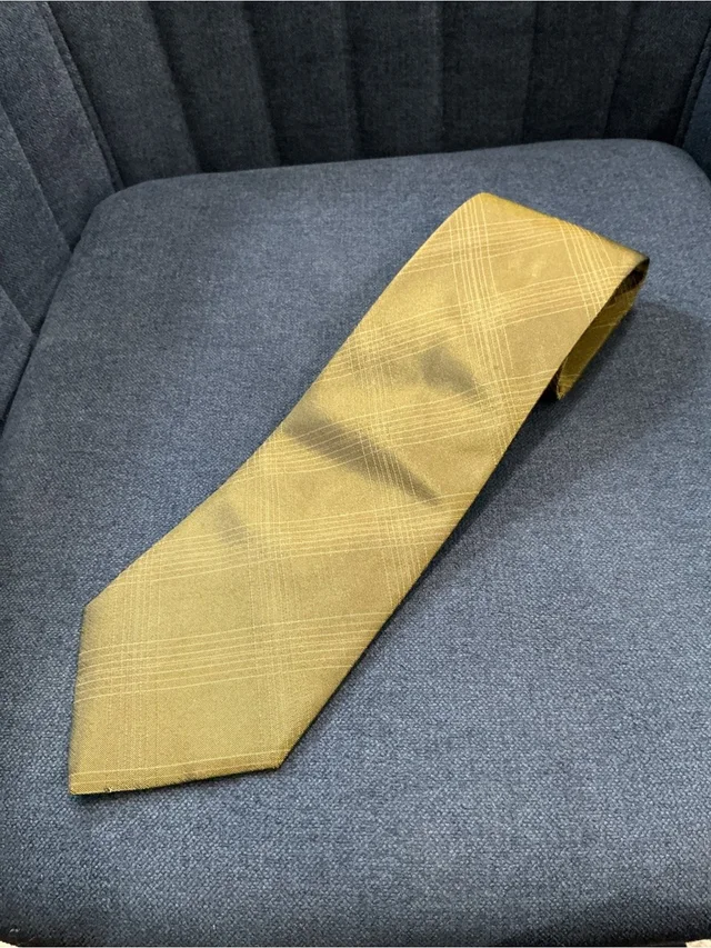 Burberry Green And Gold Plaid Silk Tie in gold|green Silk from Poshmark