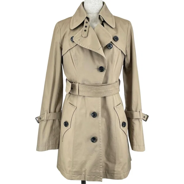 Burberry Blue Label Cotton Trench Coat in Blue from LuxUness