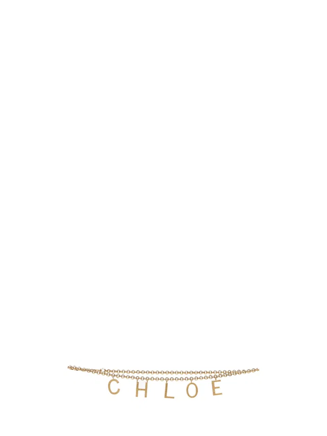Chloé Letter-Charm Chain Belt — Gold Brass in Gold from HEWI