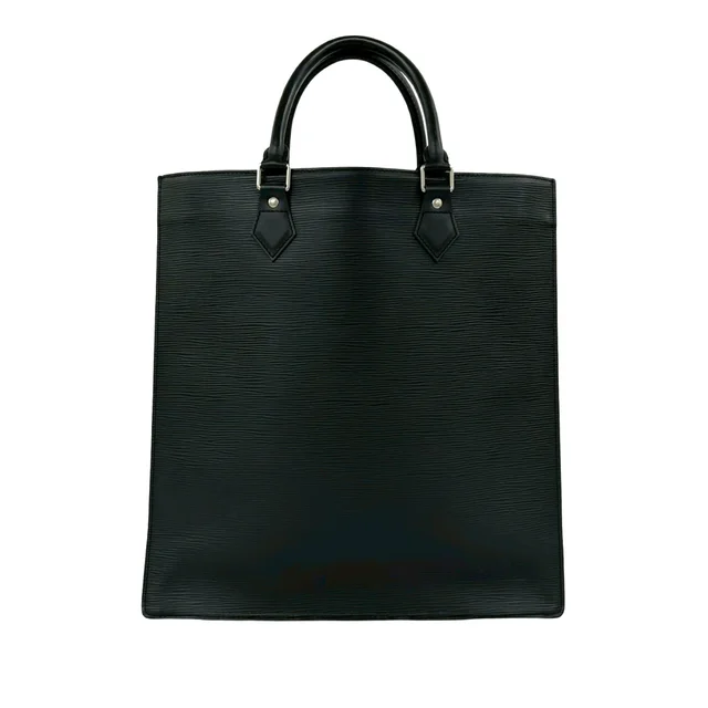 Black Louis Vuitton Epi Sac Plat GM Tote Bag in Black Leather from Designer Revival