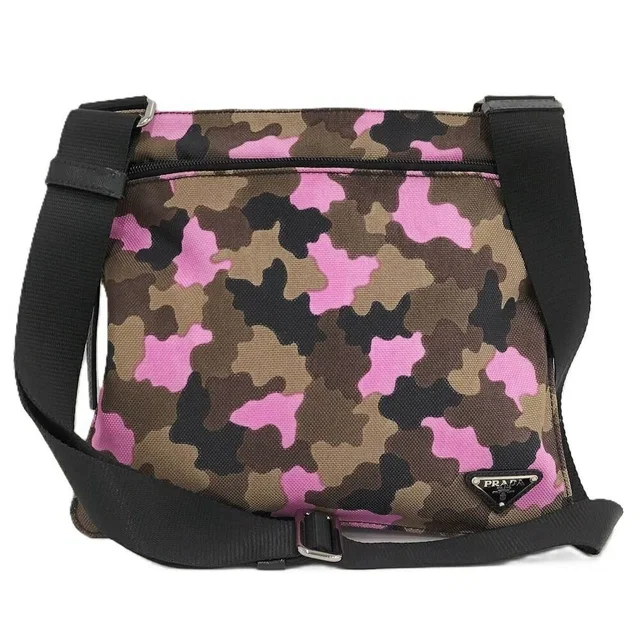 Prada Shoulder Bag Camouflage Pattern in Nylon from The Reluxe