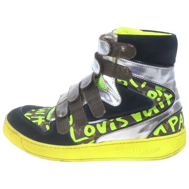 Louis Vuitton Steven Sprouse Monogram Graffiti High-Top Sneakers Multi from The Reluxe