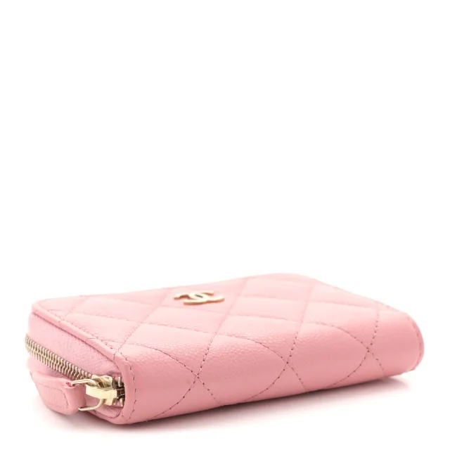 Chanel Caviar Quilted Zip Coin Purse Pink in Pink Caviar leather from FASHIONPHILE, photo 4 of 8