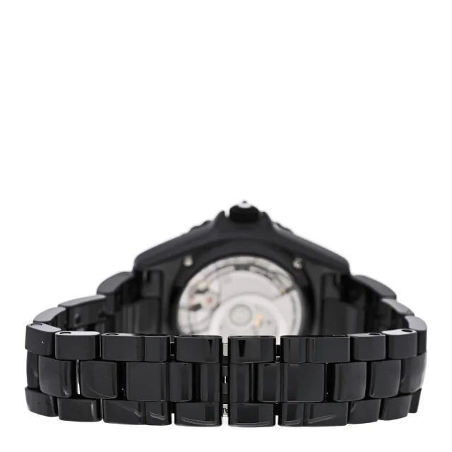Chanel Stainless Steel Ceramic 38mm J12 Limited Edition Mademoiselle Couture Automatic Watch Black in Black Ceramic from FASHIONPHILE, photo 3 of 5