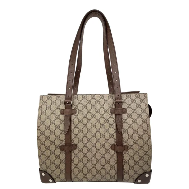 Gucci GG Supreme Canvas Tote Shoulder Bag Beige 626356 in Beige Canvas from Dallas Designer Handbags