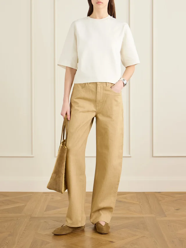 OSSOU Rift cotton-blend jersey T-shirt in White, photo 2 of 2 from NET-A-PORTER (Canada)
