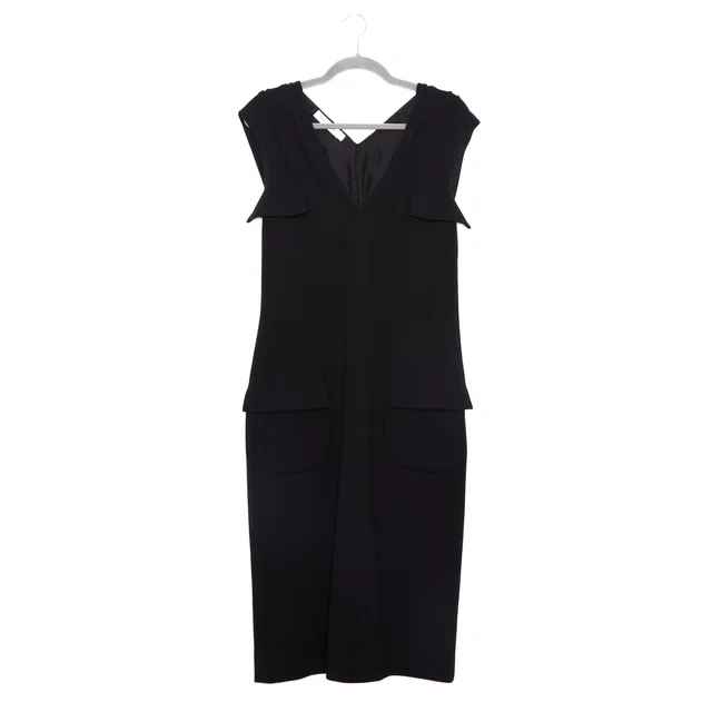 Dior Mid-Length Dress Black 12-14 in Black Wool from Revivre Luxury Consignment