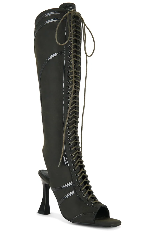 NIIHAI The Striker Lace Up Boot in Stone Grey, photo 2 of 5 from REVOLVE (Canada)