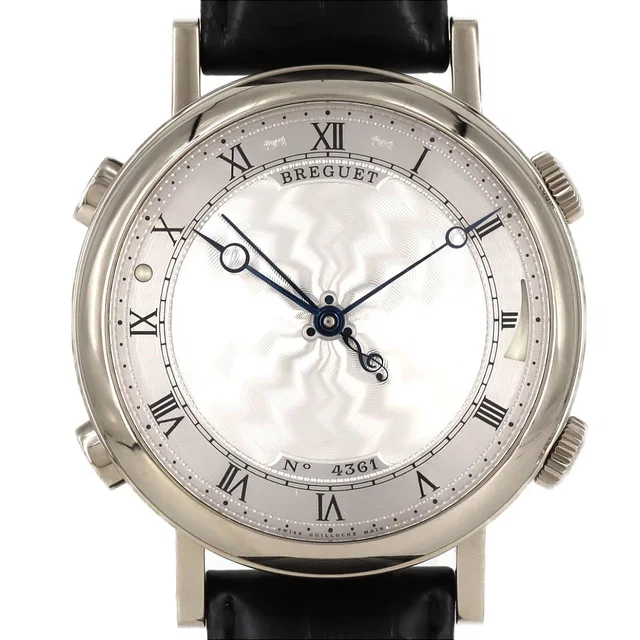 Breguet Classique La Musicale White Gold Automatic in White Calfskin from LuxUness