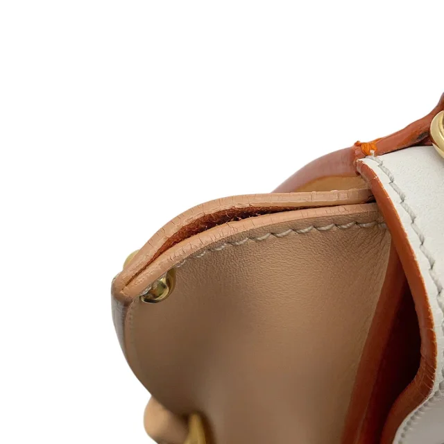 Ferragamo Sofia Gancini 2-way Bag Orange/Light Pink/WhiteFZ21 D570 Leather Size Small in Pink Leather from GALLERY RARE, photo 11 of 18