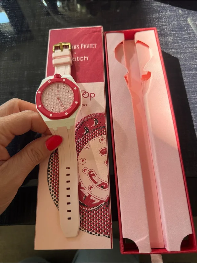 Audemars Piguet Pink And White Resin Strap Watch in pink|white Resin from Poshmark