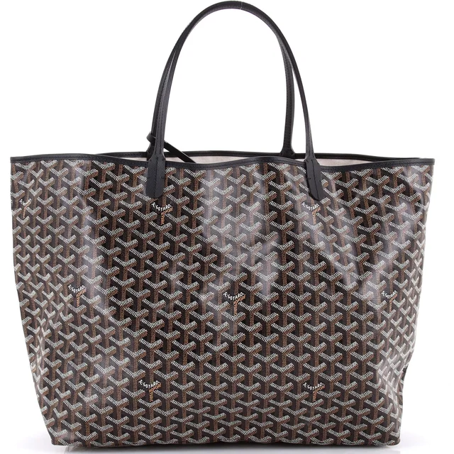 Goyard Saint Louis Tote Coated Canvas GM in black Coated canvas from Rebag