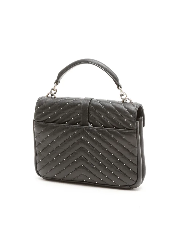 Saint Laurent Studded College Bag in Leather from A Retro Tale, photo 3 of 10