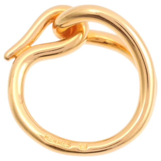 Hermès Jumbo Scarf Ring, Gold in Gold from VINTAGE QOO TOKYO, photo 3 of 4