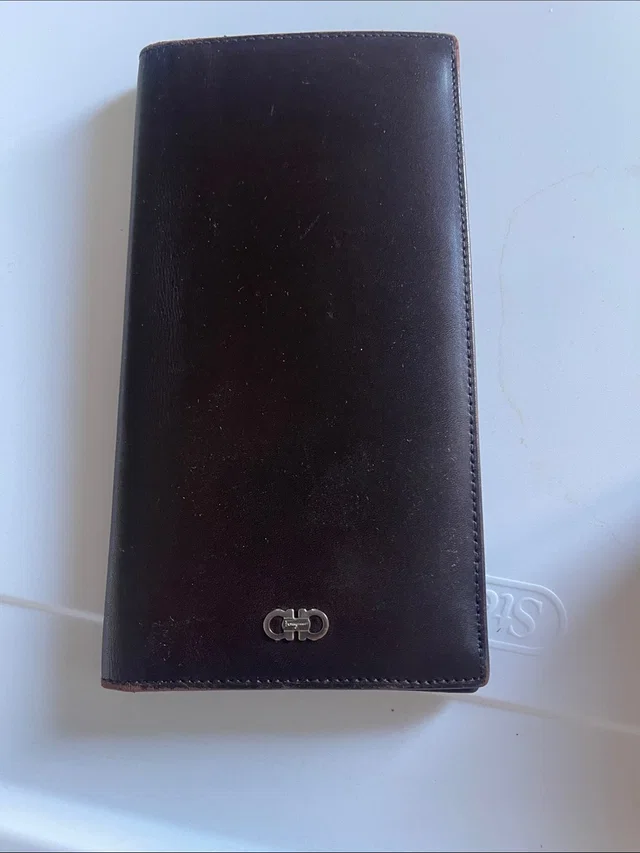 Calf Leather Ferragamo Chocolate Brown Long Wallet & Box in black|brown|red Calfskin from Poshmark