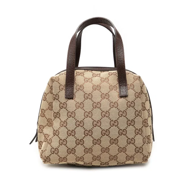 Beige Gucci Mini GG Canvas Balthus Tofu Bag Handbag in Beige Canvas from Designer Revival